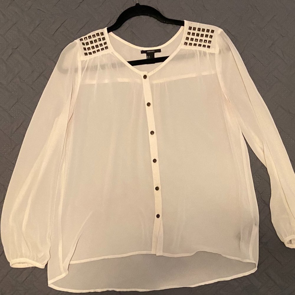 White Sheer Long Sleeve